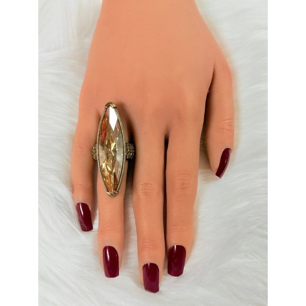 Heidi Daus Champagne Swarovski Ring - Picture 8 of 9